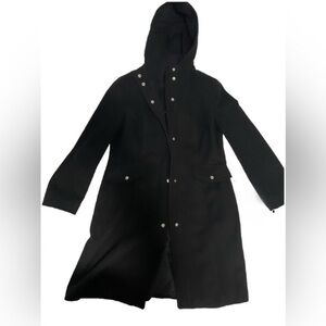 Michael Kors Black Women's Wool Pea Coat, Size 14.